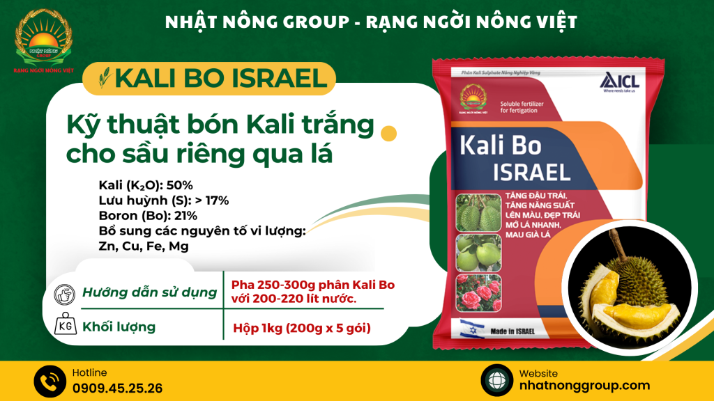 Bón Kali trắng cho sầu riêng