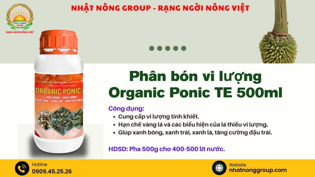 Phân bón siêu vi lượng Organic Ponic TE