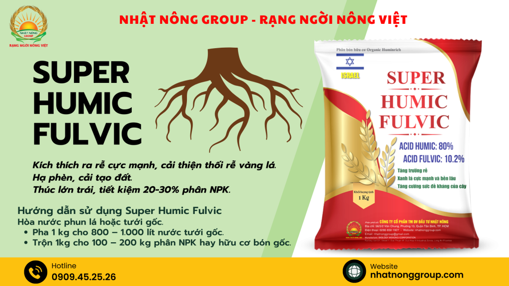 Humic kích rễ sầu riêng