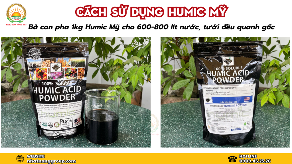 Cách sử dụng Humic Mỹ